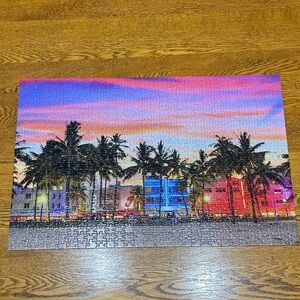 Miami Colorful Palm Tree Puzzle 750 pieces